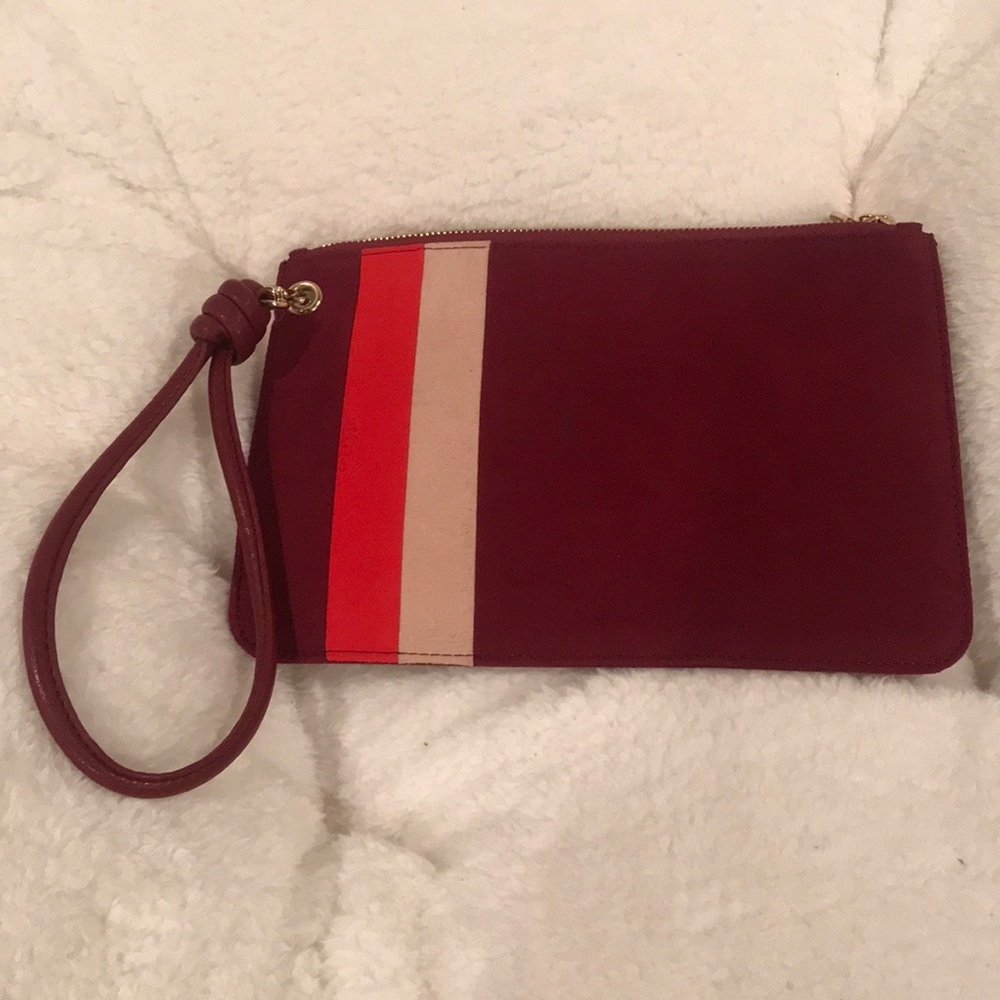 Burgundy clutch